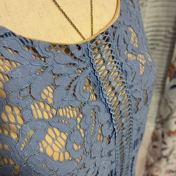ASOS QED London blue lace skater dress size 8 - Picture 4 of 4